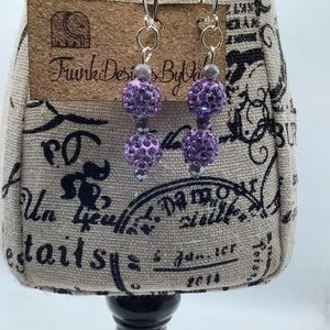 Purple Sparkle Earrings